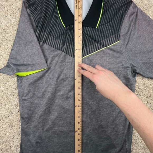 Nike Golf Tour Performance Polo Shirt Adult Mens Medium Gray Green Short Sleeve - Picture 3 of 12